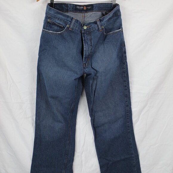IZOD Men's Blue Denim 5 Pocket Zipper Straight Leg Jeans 32x32 - Picture 1 of 8